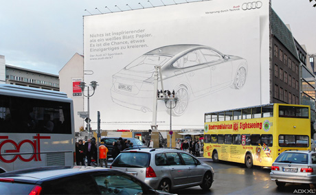 fotorealismus audi wandgestaltung plakatmalerei