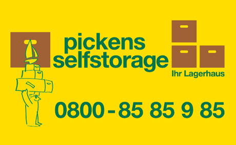 logo pickens selfstorage für fassadenbeschriftung