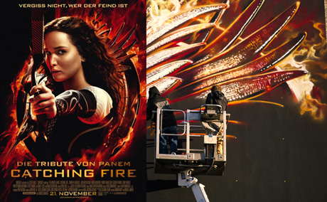 Tribute von Panem Werbeplakat Kinofilm - Wandgestaltung Fassade